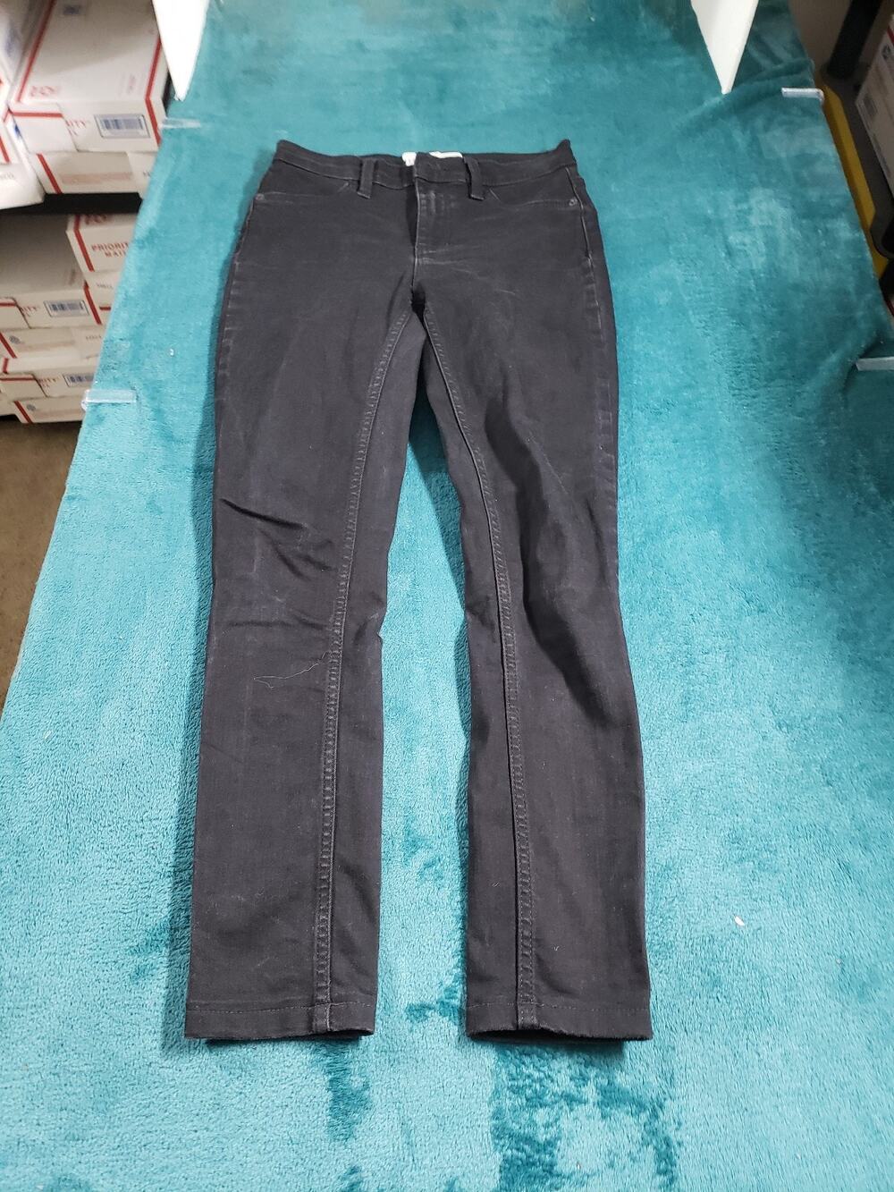 Free People Jeans Size 26 Women Black Pants Ladies Denim Stretch Mid Rise Skinny